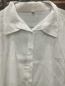 Textured White Shirt