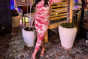 Chic Ruched Toile Print Midi Dress