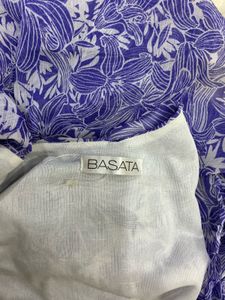 Floral purple tie up top