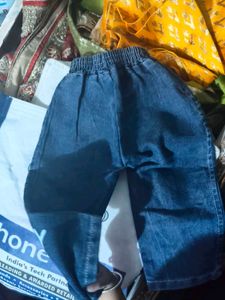 New baby Cute Denim Jeans with Lucky Print