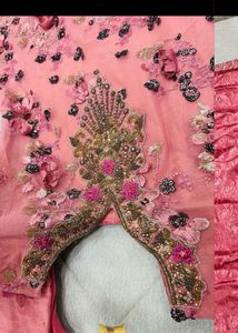 Stunning Pink Embroidered Kurta Set