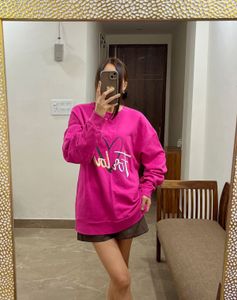 FUSCHIA PINK  CREW NECK SWEATSHIRT