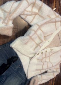 Cozy Plaid Fuzzy Cardigan