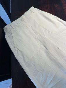 White Striped Linen Pants