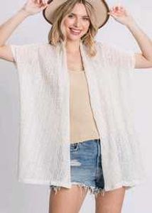Chic White Kimono Cardigan