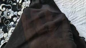 Sheer Black Camisole with Lace thong