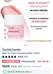 The pink foundry cleansing balm