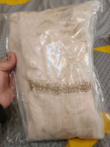 Elegant Cream Ethnic Gown