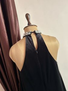 Elegant Black Velvet Mini Dress