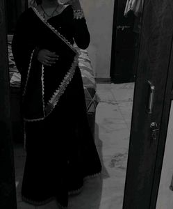 Elegant Black Velvet Lehenga Choli