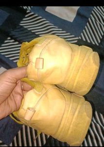 Yellow Lace-Up Sneakers