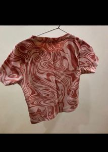 SALE 2 Trendy Tops - Teal Polo &amp; Swirl Print Tee