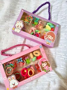 Cute Hair Accessory Set for Kids purple box