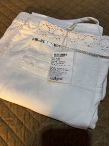 Elegant White bottom with Lace Detail