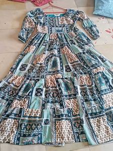 Boho Patchwork Tiered Maxi Dress