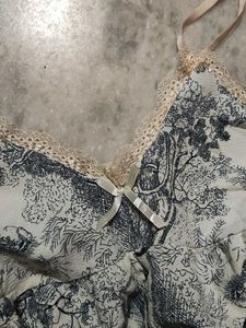 Vintage Floral Print Camisole Top