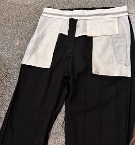 Men's deep Black Tailored Trousers 35W