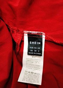 SheIn Ruched Tie Back satin Cami Top