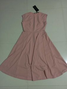 pink full length dress