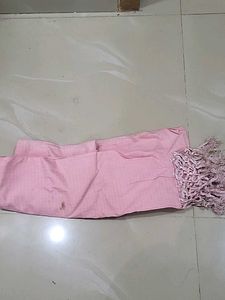 Pink Dupatta with Tassels