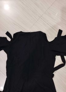 Black Cold Shoulder Jumpsuit