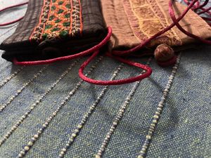 Embroidered Mobile Pouches with Straps