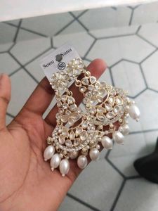 Elegant Pearl &amp; Crystal Dangle Earrings