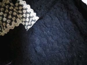 Elegant Black Lace Ethenic top