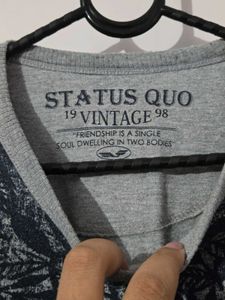 Status Quo Printed Crew Neck Sweatshirt