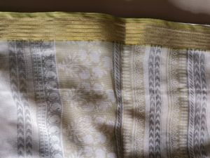 Off White Cotton Silk Sarees New