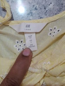 H&amp;M Yellow Cute Dress