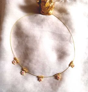 Delicate Gold Chain Necklace with Charms
