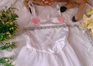 Very Pretty &amp; Cute Net With Satin Frock
