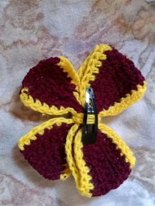 Handmade Crochet Bow Hair Clip