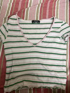 Bershka Branded Crop Top