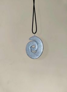 Silver Swirl Statement Pendant Necklace