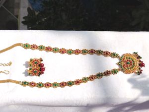 1gm  Gold plated Jadau Kundan Set