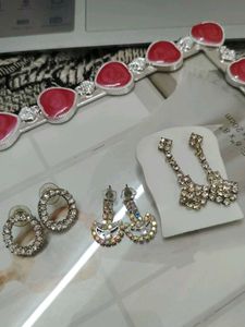Sparkling Earrings & Bracelet Set