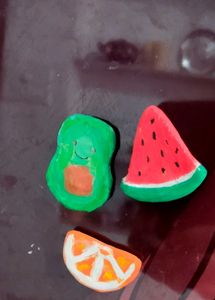 Handmade Fridge Magnets - Cute Fruit Set (3 pieces