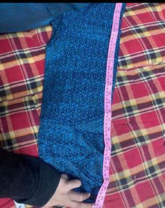 Men's Blue Textured Kurta