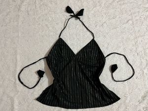 y2k backless chatpate Halter Top