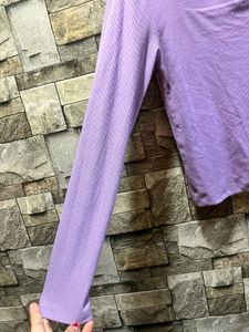 Lavendar Knit long sleeves top