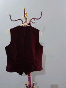 Stylish Maroon Vest Jacket