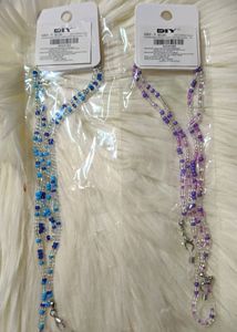 Coloured Beads Glass Chain Or Jeans Chain
