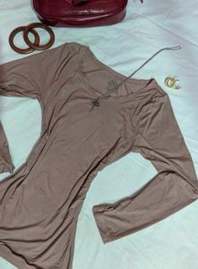 Cozy Long Sleeve Round Neck Skin fit Top