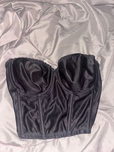 Black Strapless Corset Top