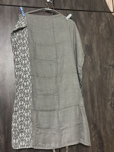 Stylish Grey Kurta with White Embroidery