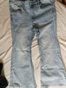 Light Wash Flared Jeans
