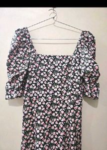 Chic Floral Print Midi Dress