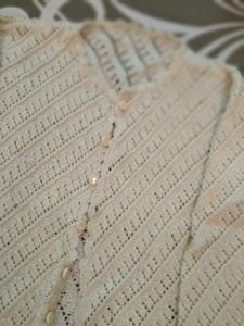 Cream Crochet Knit Cardigan